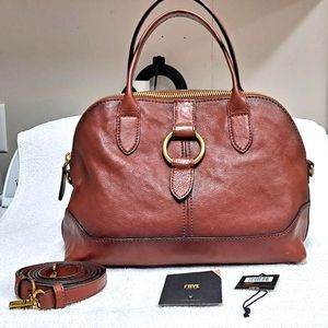 FYRE COGNAC DOME SATCHEL
